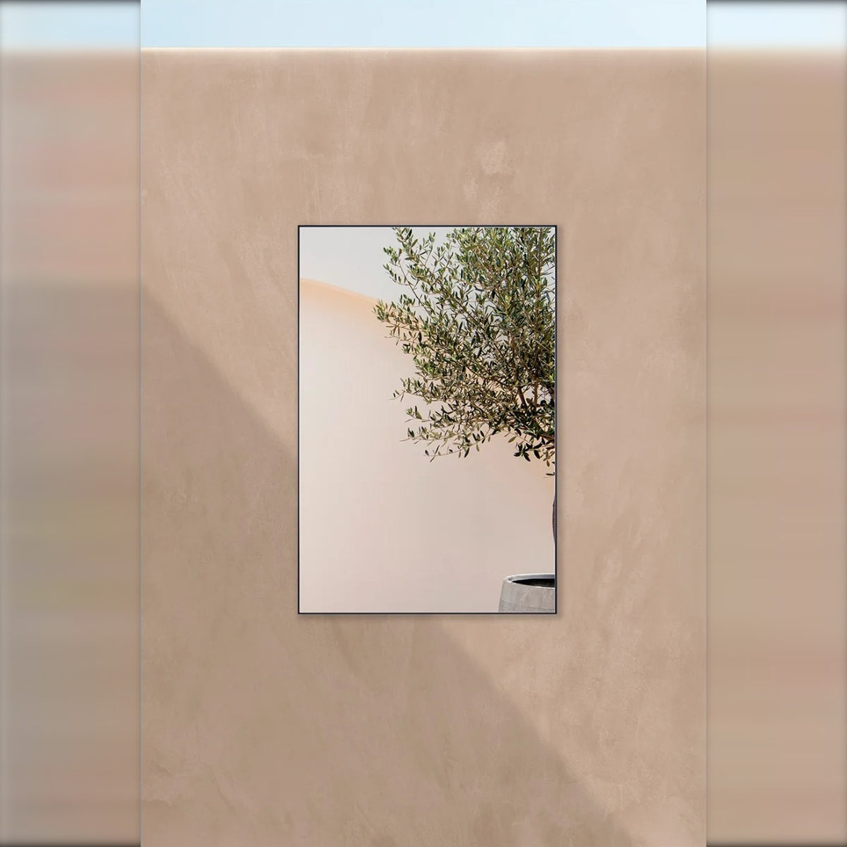 Outdoor-Spiegel Lucka Rechteck von Deknudt Mirrors an der Wand